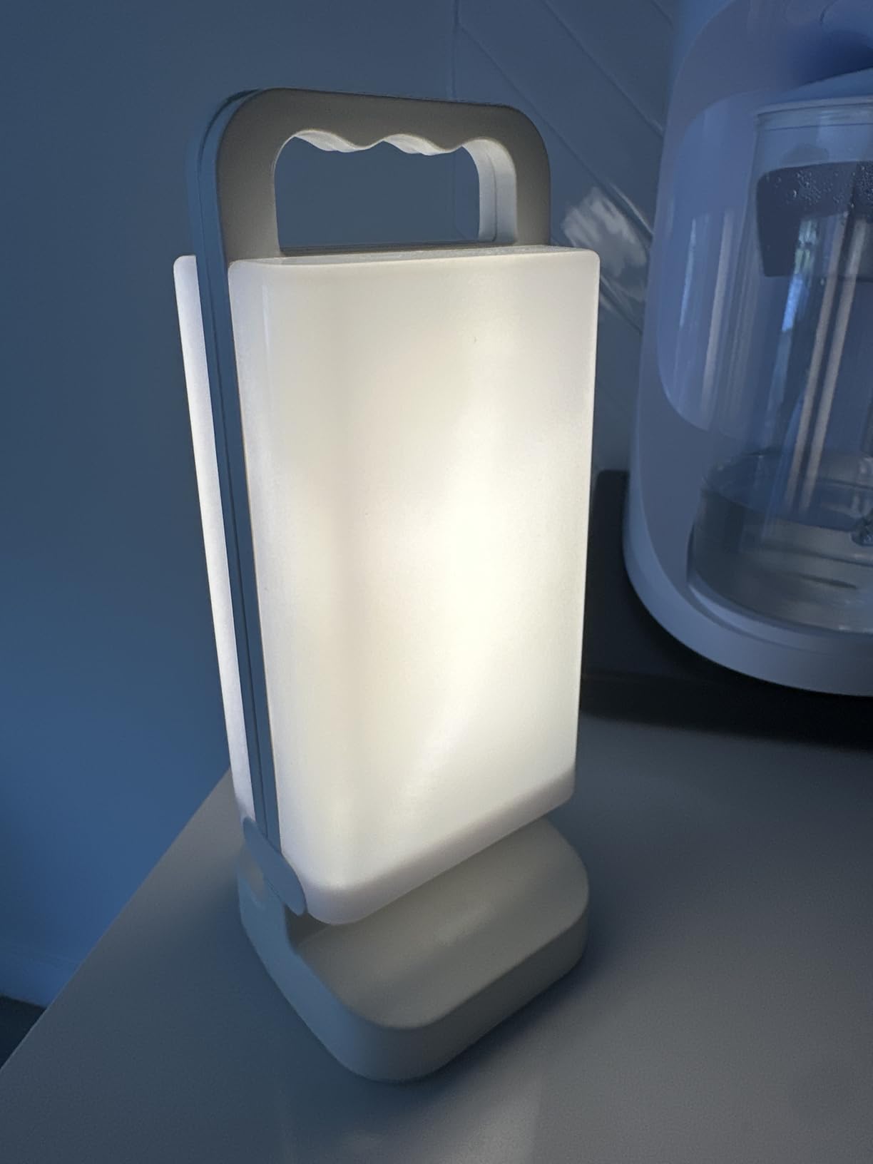 Solar Camping Lantern, Rechargeable Battery Powered Camping Light 6000mAh Up to 80HRS Lasting, Dimmable Night Lamp, Survival gear for Emergency, Power Outages, Outdoor, Indoor customer photo 2