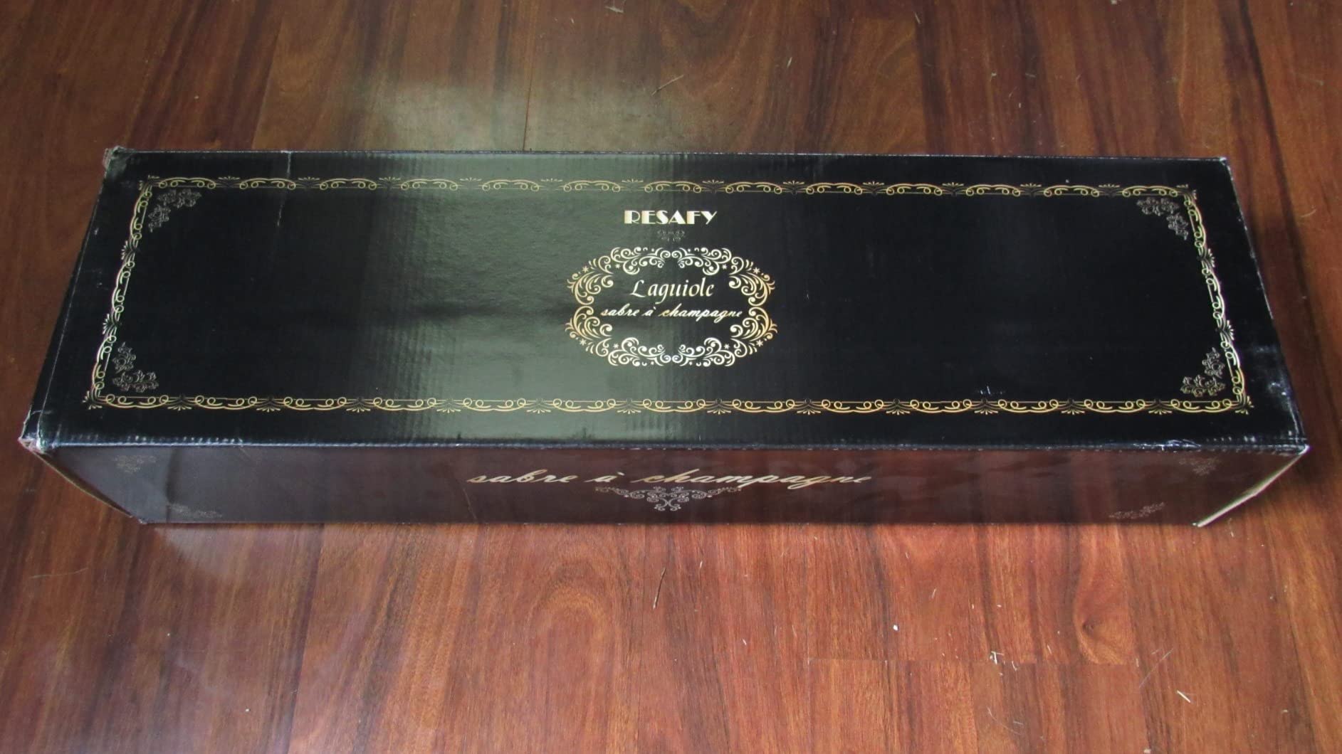 Champagne Saber with Golden Handle & Wooden Gift Box,Pirate Sword Champagne Opener,Sparkling Wine Knife,Champagne Knife Unique Openning Wine with Sabre (Golden) customer photo 2