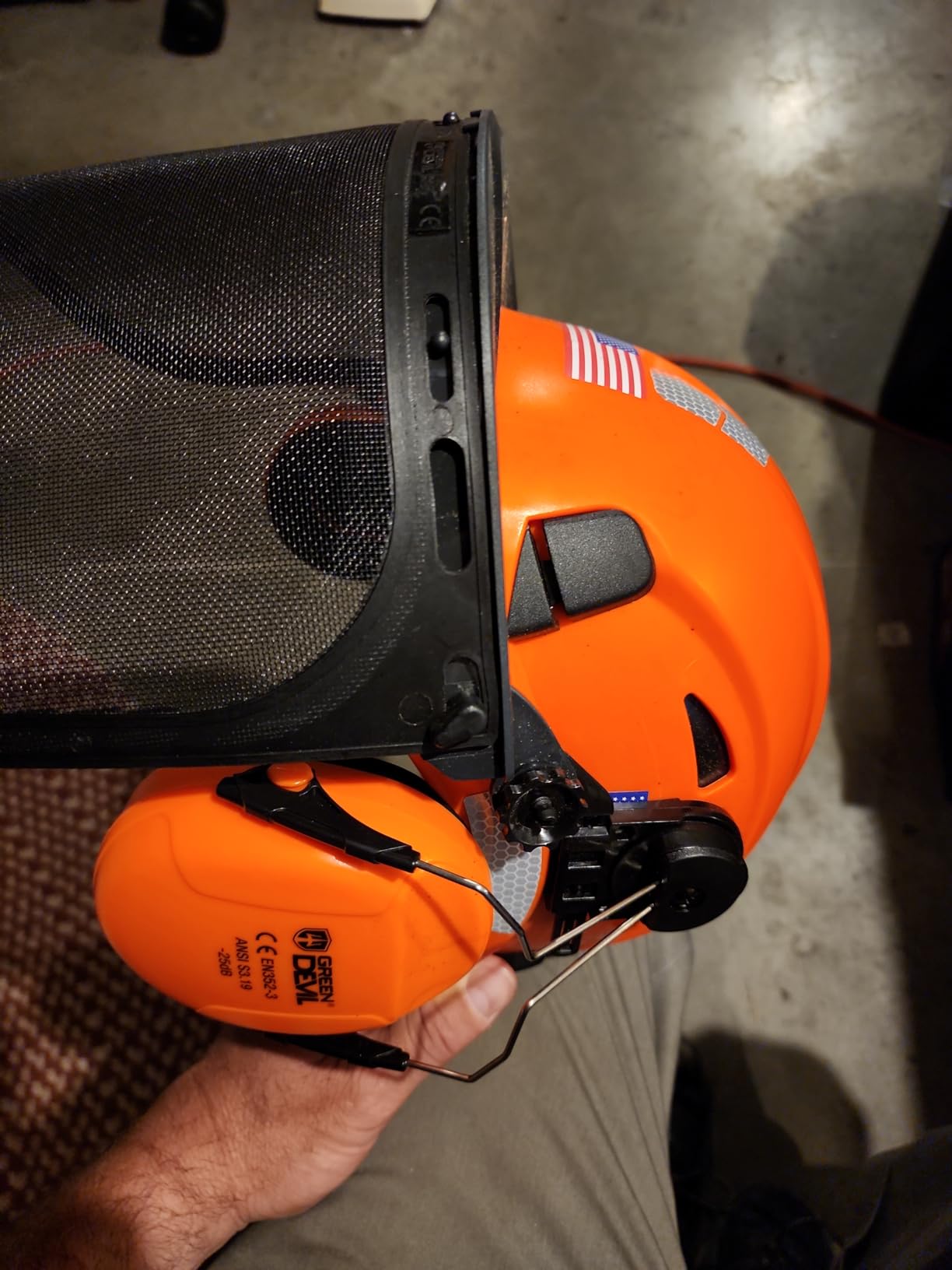 Forestry Safety Helmet Chainsaw Helmet with Mesh Face Shield and Ear Muffs 3 in 1 Forestry Hard Hat customer photo 1