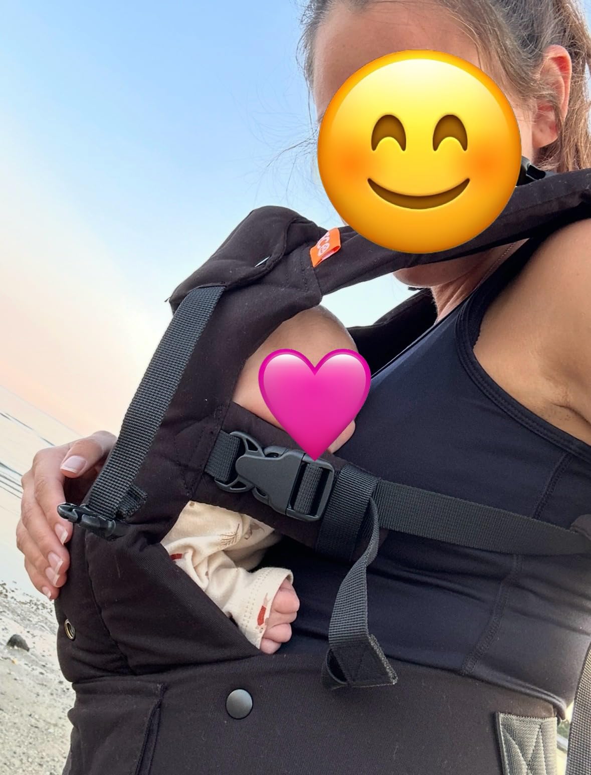 Beco Gemini Cool Mesh Baby Carrier, Newborn to Toddler, Cool Rain Drops customer photo 1