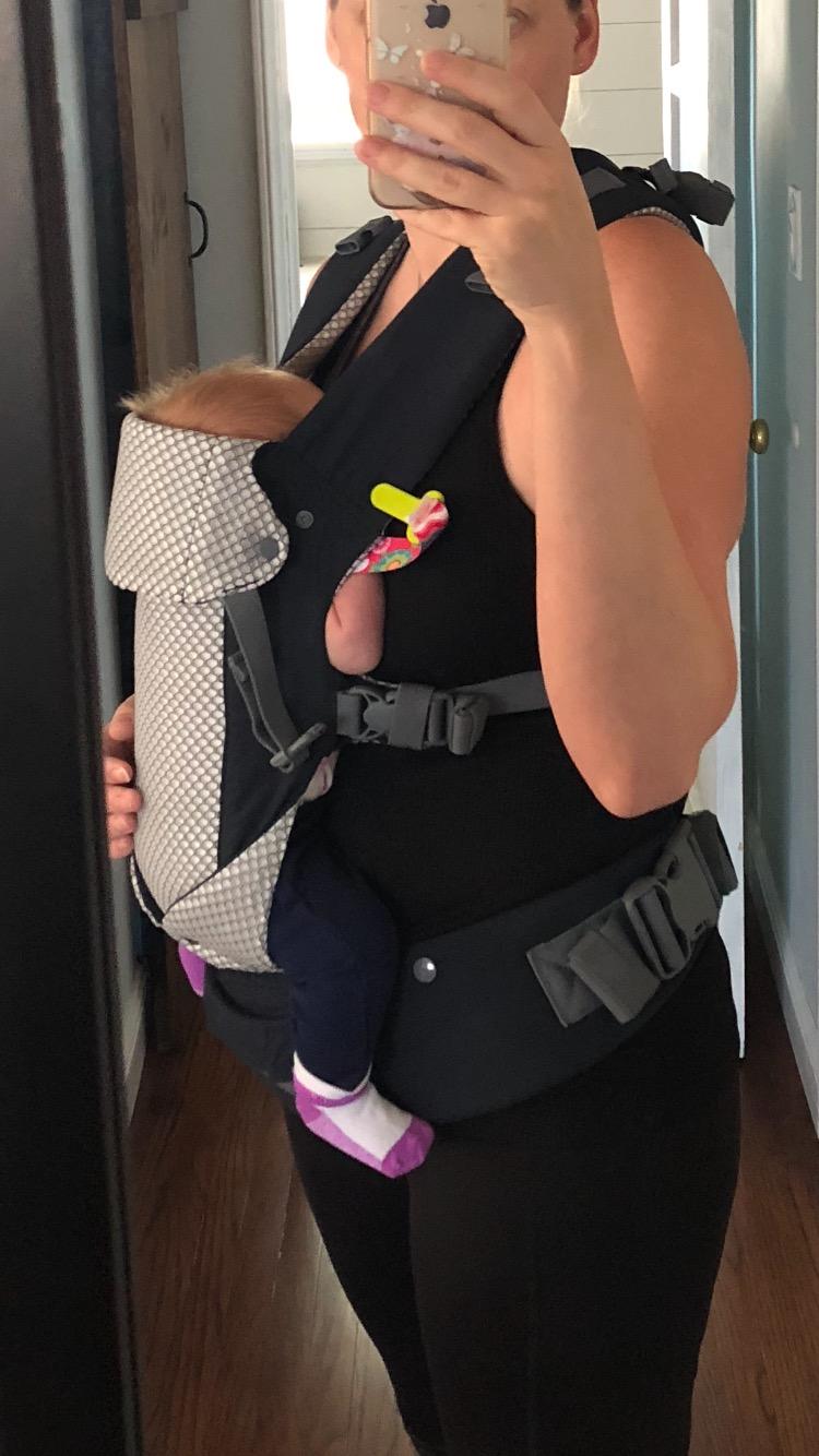 Beco Gemini Cool Mesh Baby Carrier, Newborn to Toddler, Cool Rain Drops customer photo 2