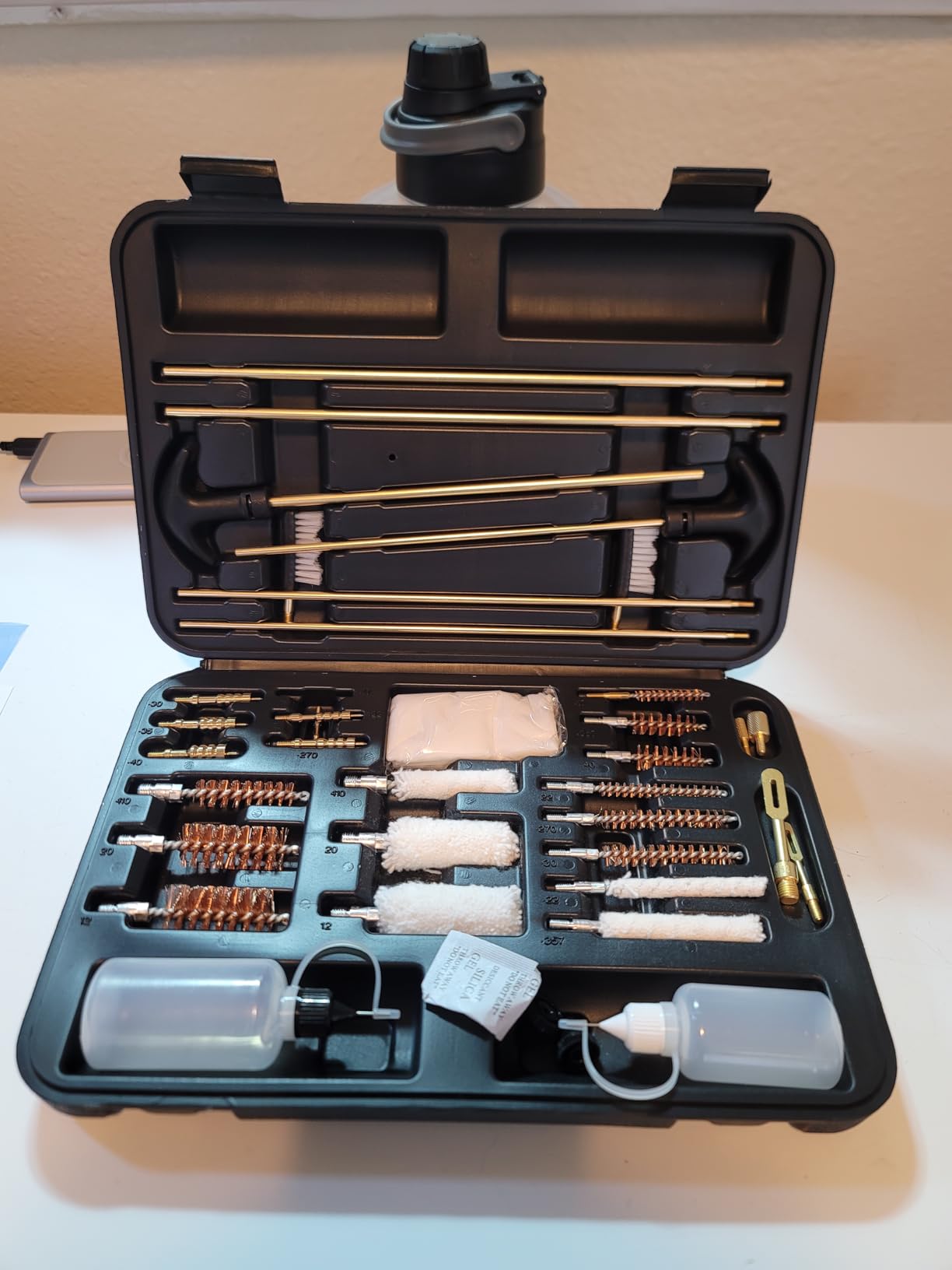 Universal Gun Cleaning Kit, Rifle Cleaning Set with Reinforced Brass Rods, Brass Jags and Slotted Tips customer photo 1