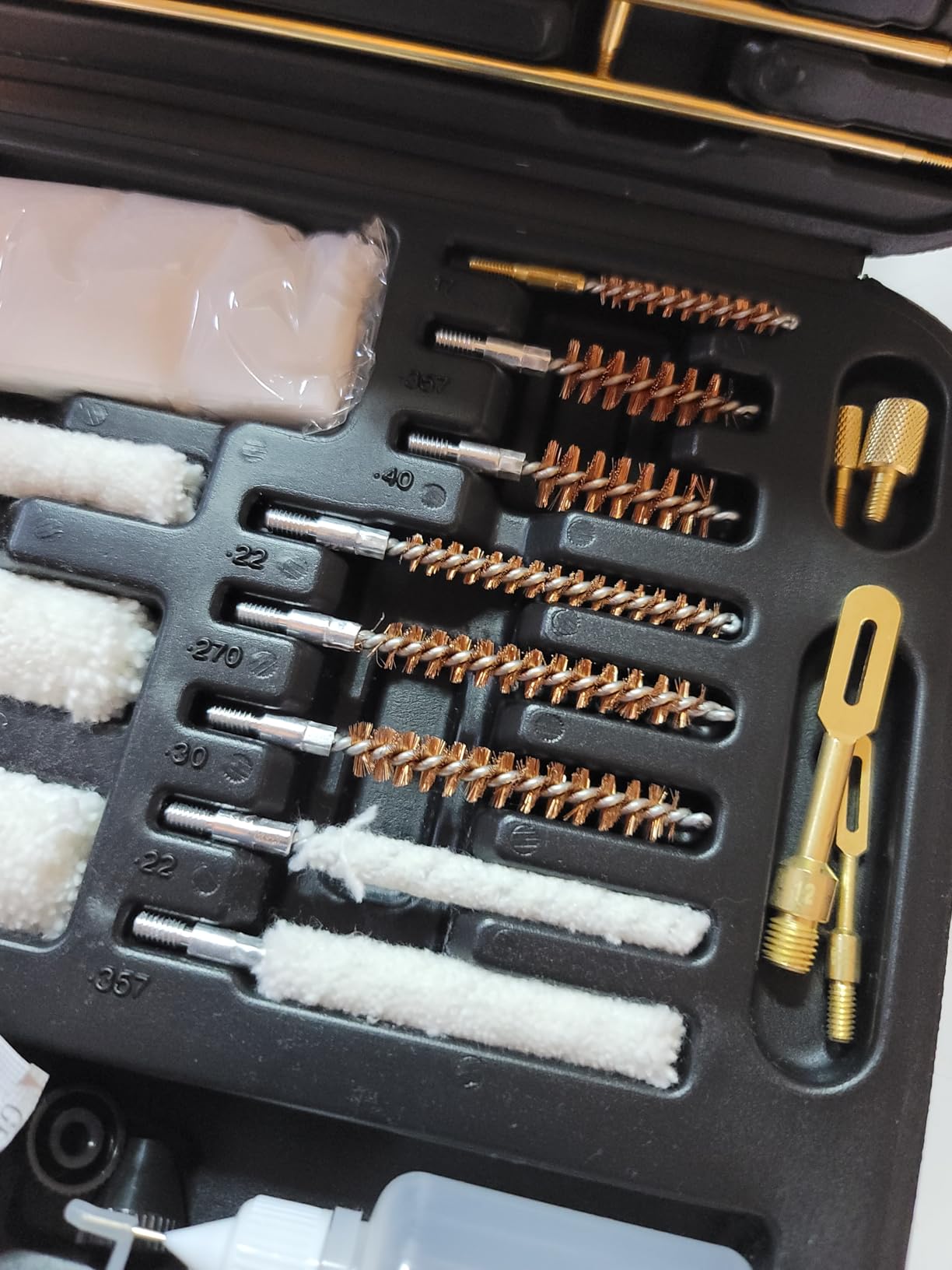 Universal Gun Cleaning Kit, Rifle Cleaning Set with Reinforced Brass Rods, Brass Jags and Slotted Tips customer photo 2