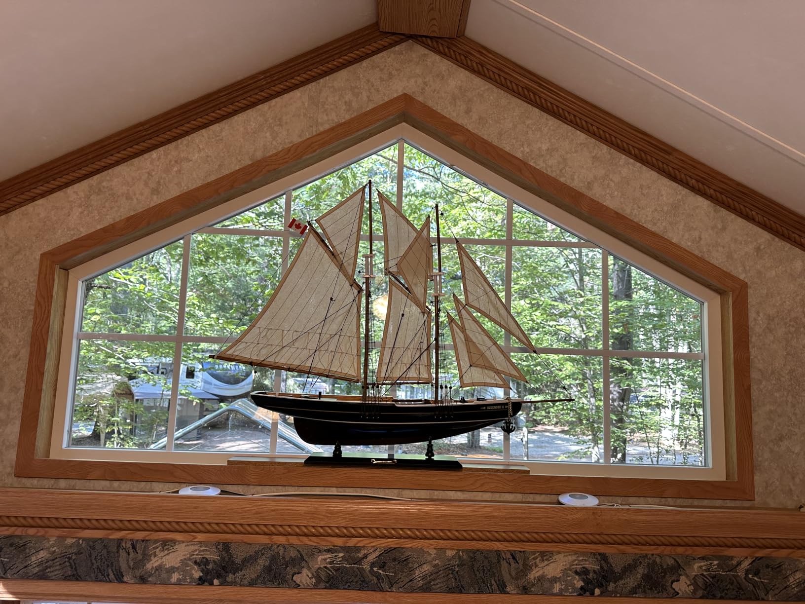 SAILINGSTORY Wooden Sailboat Model Ship Bluenose 1/80 Scale Replica Medium | Handcraft Authentic Details, Nautical Decor customer photo 2