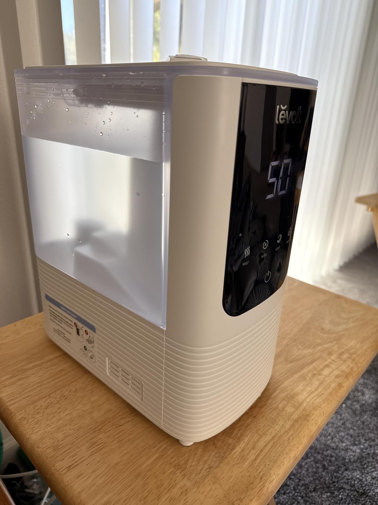 Levoit Humidifiers for Bedroom, Smart Warm and Cool Mist, Symptom Relief customer photo 2