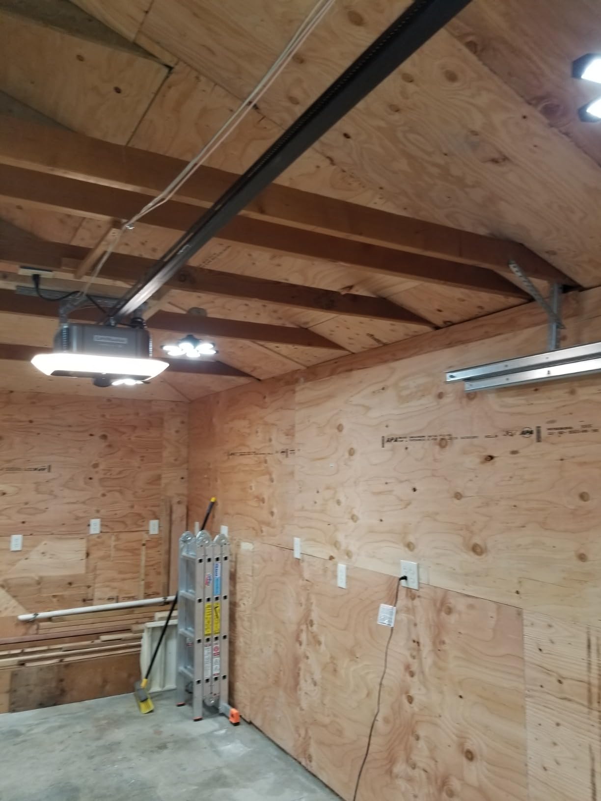 TANBABY 2 Pack LED Garage Lights, Deformable Ceiling Light, 30000LM 6500K | E26/E27 Screw-in Garage Light Bulb with 6+1 Adjustable Panels customer photo 1