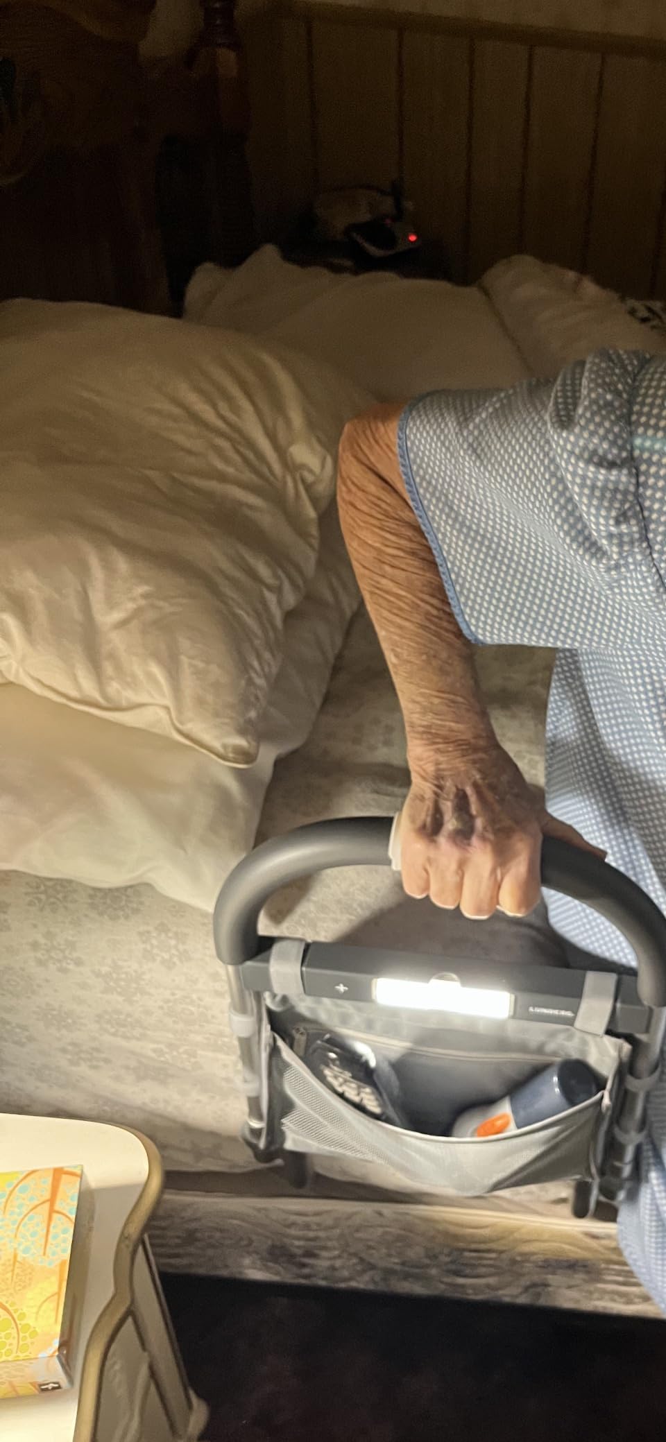 Lunderg Bed Assist Rail for Seniors - with Motion Light & Storage Pocket customer photo 2