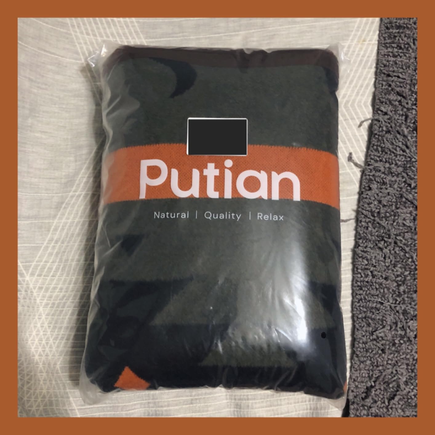 PuTian Merino Wool Blanket, Throw for Camping, 87