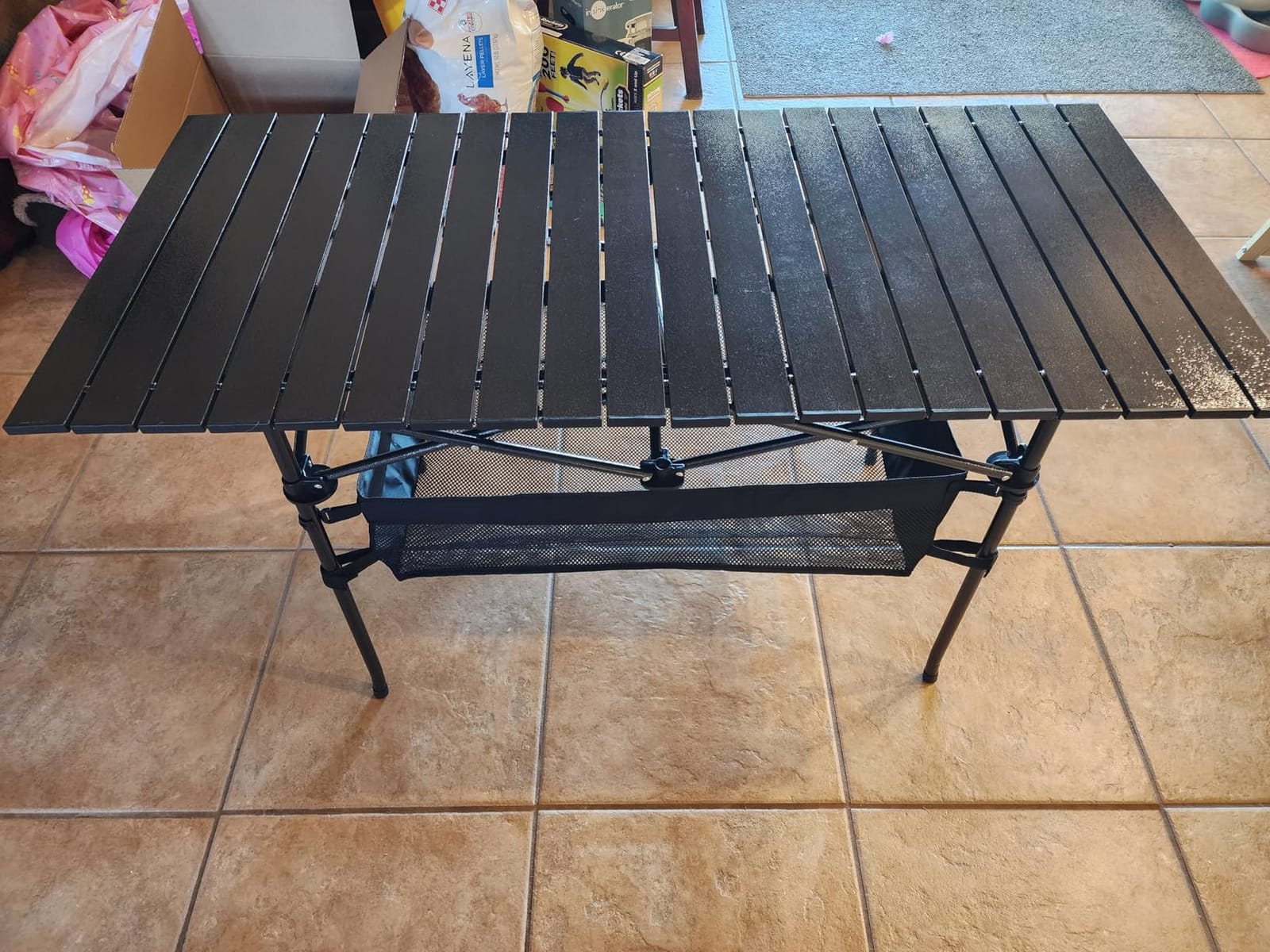 WUROMISE Lightweight Aluminum Folding Camping Table (37.13” x 21.57” x 19.69”), Portable Roll-Up Design for Outdoor, Camping, Beach, BBQ, Patio, and Picnic, Durable & Waterproof with Carrying Bag customer photo 2