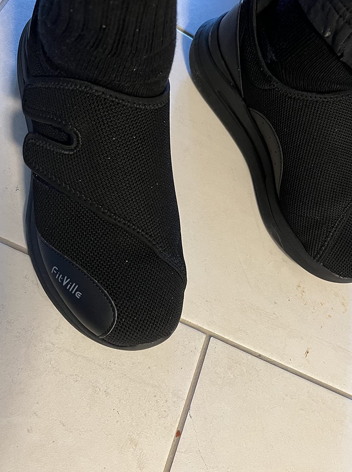 FitVille Diabetic Shoes for Men Extra Wide Width XX-Wide Orthopedic Slip-on Shoes Adjustable Closure Walking Sneakers with Arch Support Cushioning Therapeutic for Swollen Feet customer photo 1