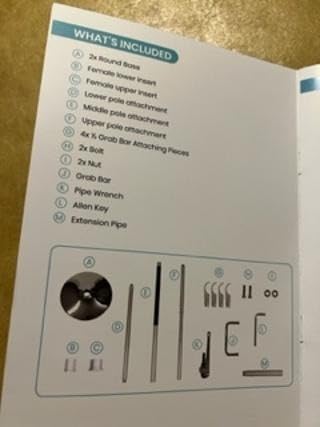 Vive Floor to Ceiling Grab Bar - Stand Assist Aid for Elderly - Shower Bar customer photo 1