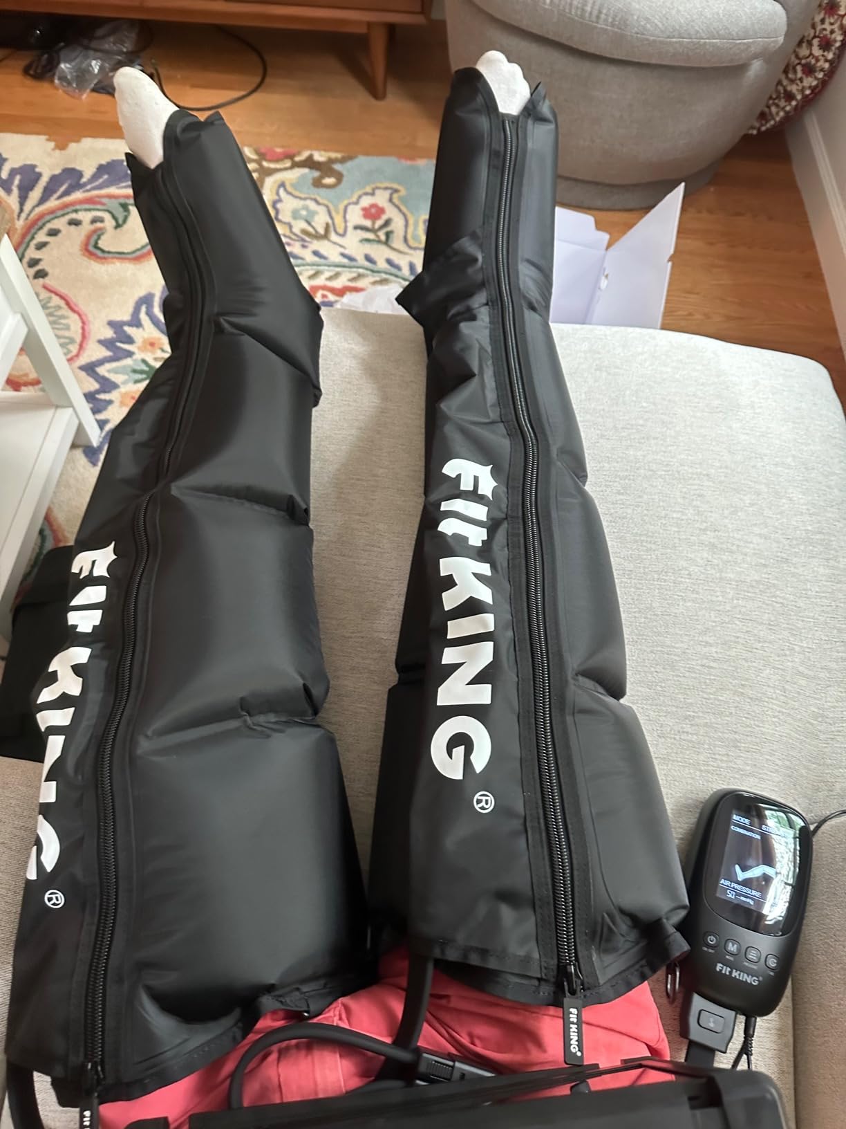 FIT KING Air Compression Recovery System, Full Leg Massager Boots (Medium) | Sequential Compression Device for Fast Recovery, Enhance Performance for Athletes, FSA-HSA customer photo 2