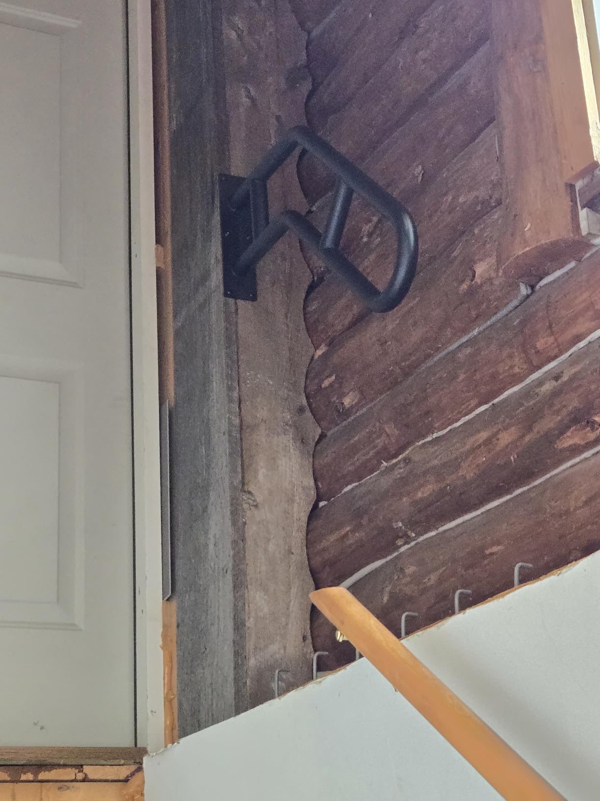 Handrail for Outdoor Grab Bar Frossvt Wall Mount Handrail, 25.8'' Garage, Porch, Garden 1 to 3 Steps Stairs Black customer photo 2
