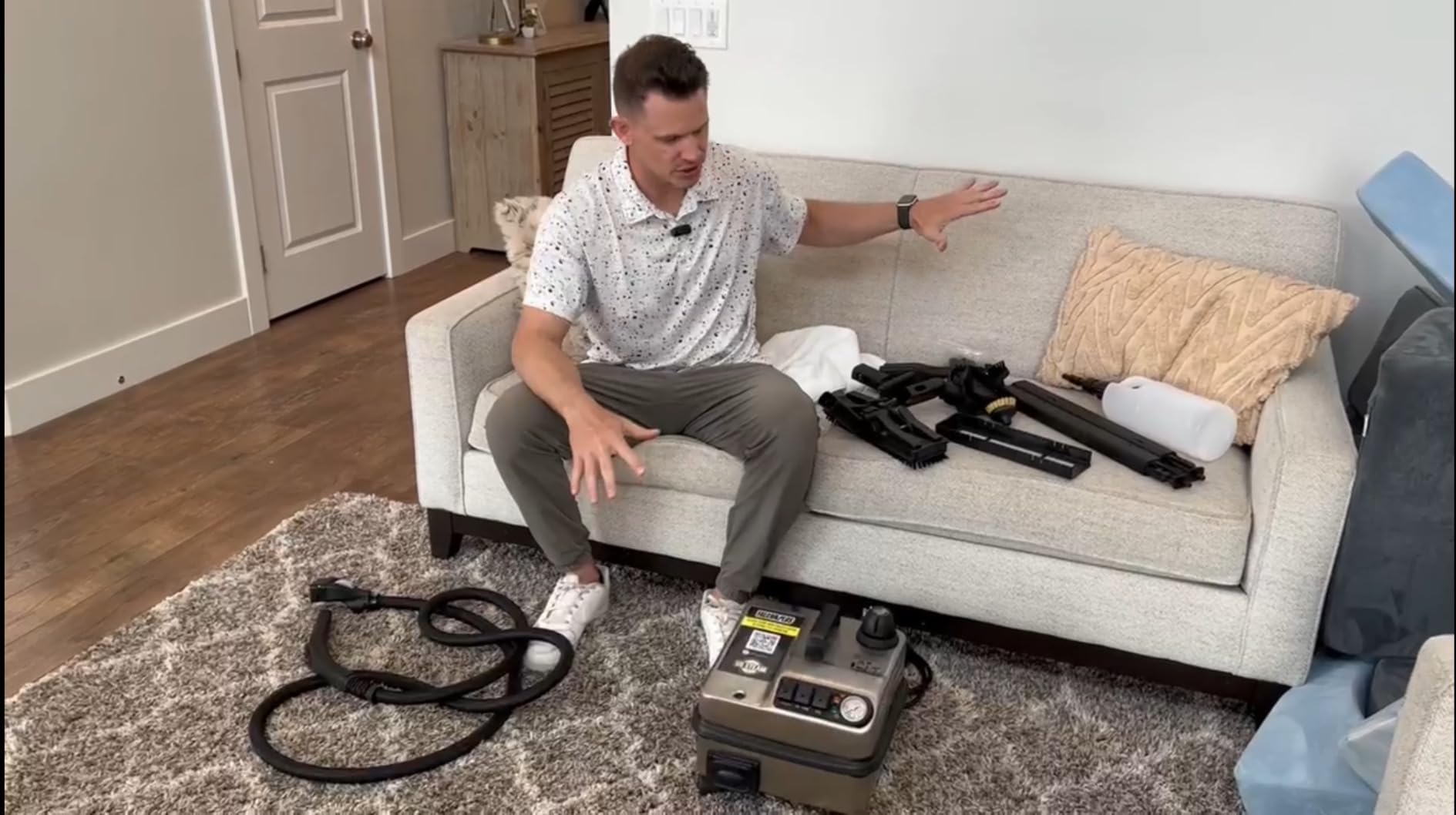 US Steam FALCON Commercial Steam Cleaner | 1800 W | Lightweight, Durable, Stainless Steel | 305*F & 70PSI | Hot Water Burst Feature | Long 12ft Hose | 1 gal. Boiler | Great for Auto Detailing customer photo 2