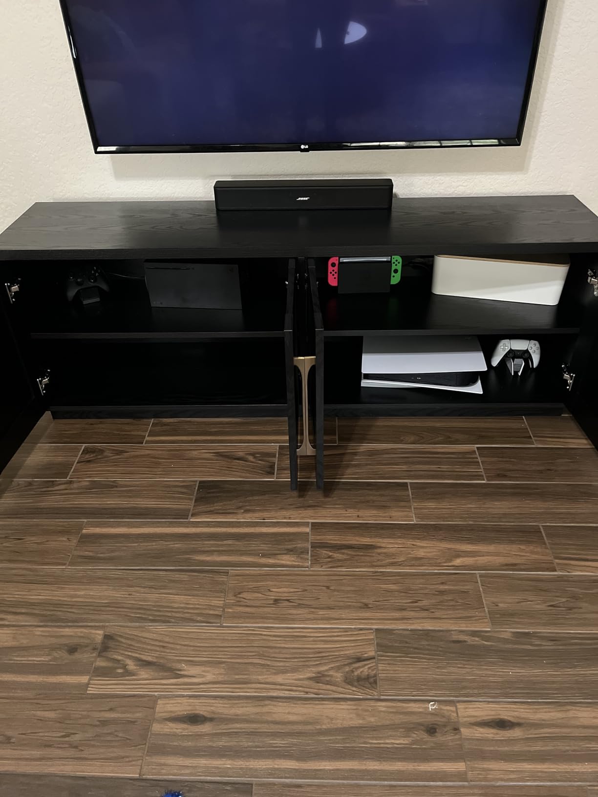 Henn&Hart Tillman Rectangular TV Stand for TV's up to 80