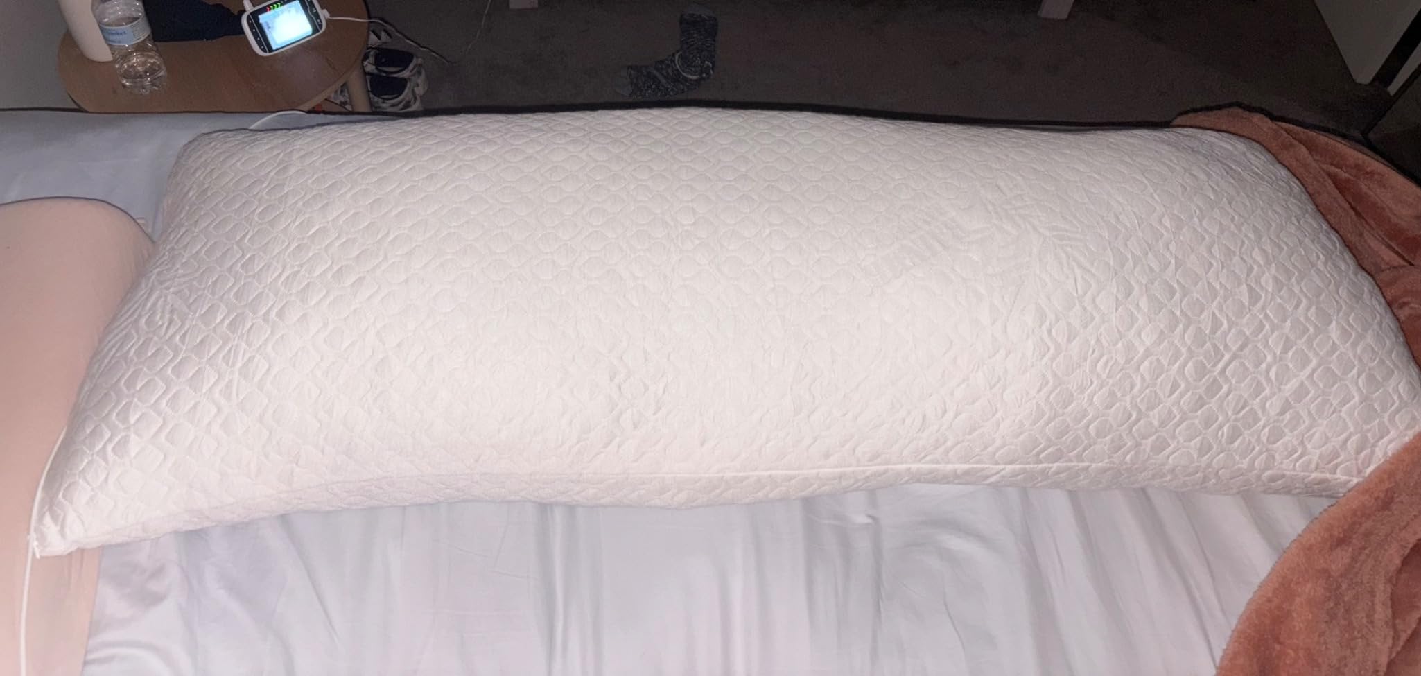 Rainmr Firm Memory Foam Body Pillow for Adults, Cooling & Adjustable Full Body Pillow with Dual Pillowcases for Side Sleepers and Hot Sleepers, 20x54 Long Pillow for Bed customer photo 1