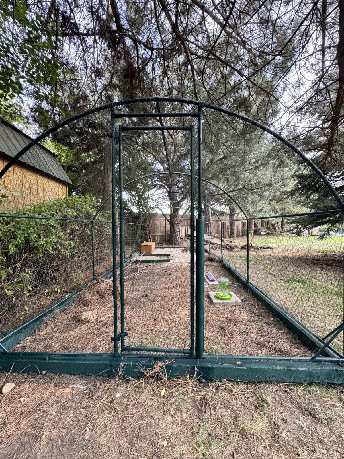 Large Metal Chicken Coop Round Top Upgrade Tri-Supporting Wire Mesh Chicken Run,Chicken Pen with Water-Resident and Anti-UV Cover,Duck Rabbit House Outdoor (13'L x 9'W x 6.5'H) customer photo 2