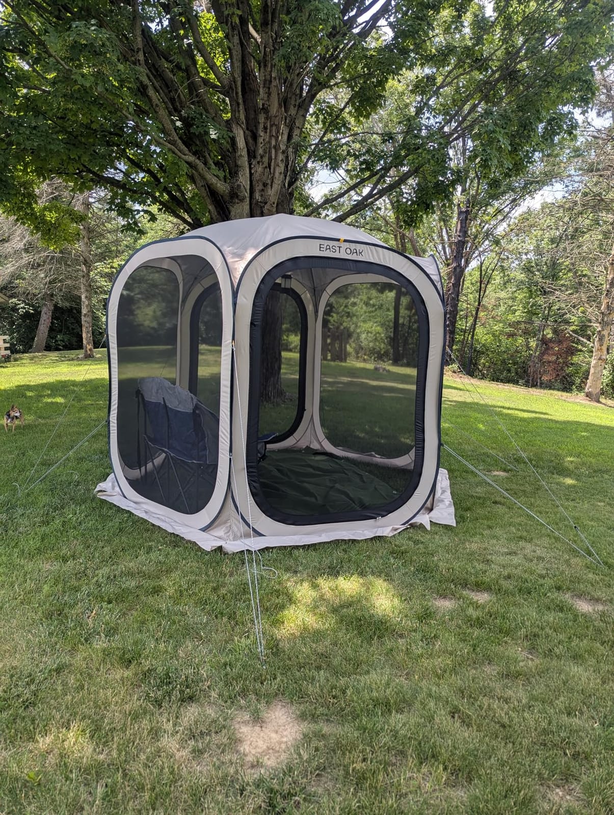 East Oak Screen House Tent Pop-Up, Portable Screen Room Canopy Instant Screen Tent 12 x 12 FT with Carry Bag for Patio, Backyard, Deck & Outdoor Activities, Beige customer photo 1