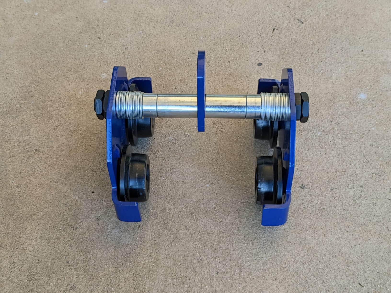 1Ton/2200LB Beam Trolley 2.5 – 8in Adjustable Flange Width, Heavy Duty Manual Push Trolley w/Dual Track Rollers for Crane Lifts, Garage Hoists, Straight/Curved I Beams customer photo 1