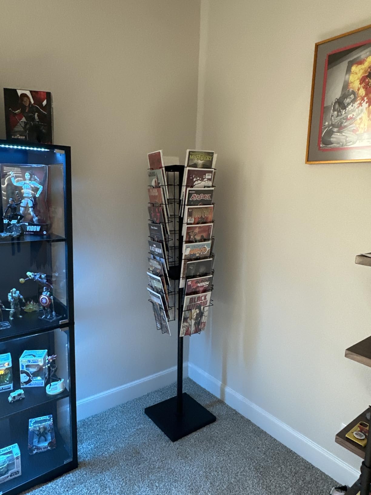Rotating Brochure Display Stand,Detachable Magazine Rack with 36 Pockets,63inch Floor Standing Literature Display Stand customer photo 2