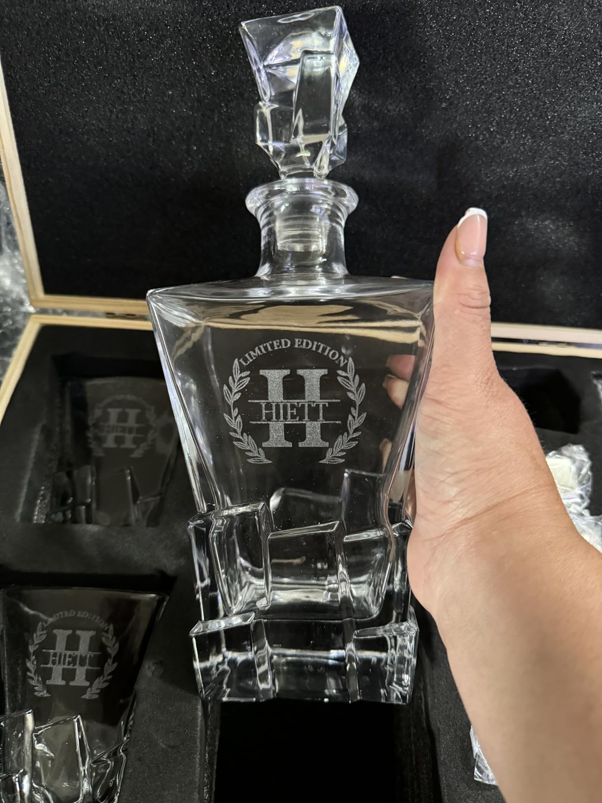 Personalized Rocks Whiskey Decanter and Stones Gift Set customer photo 2