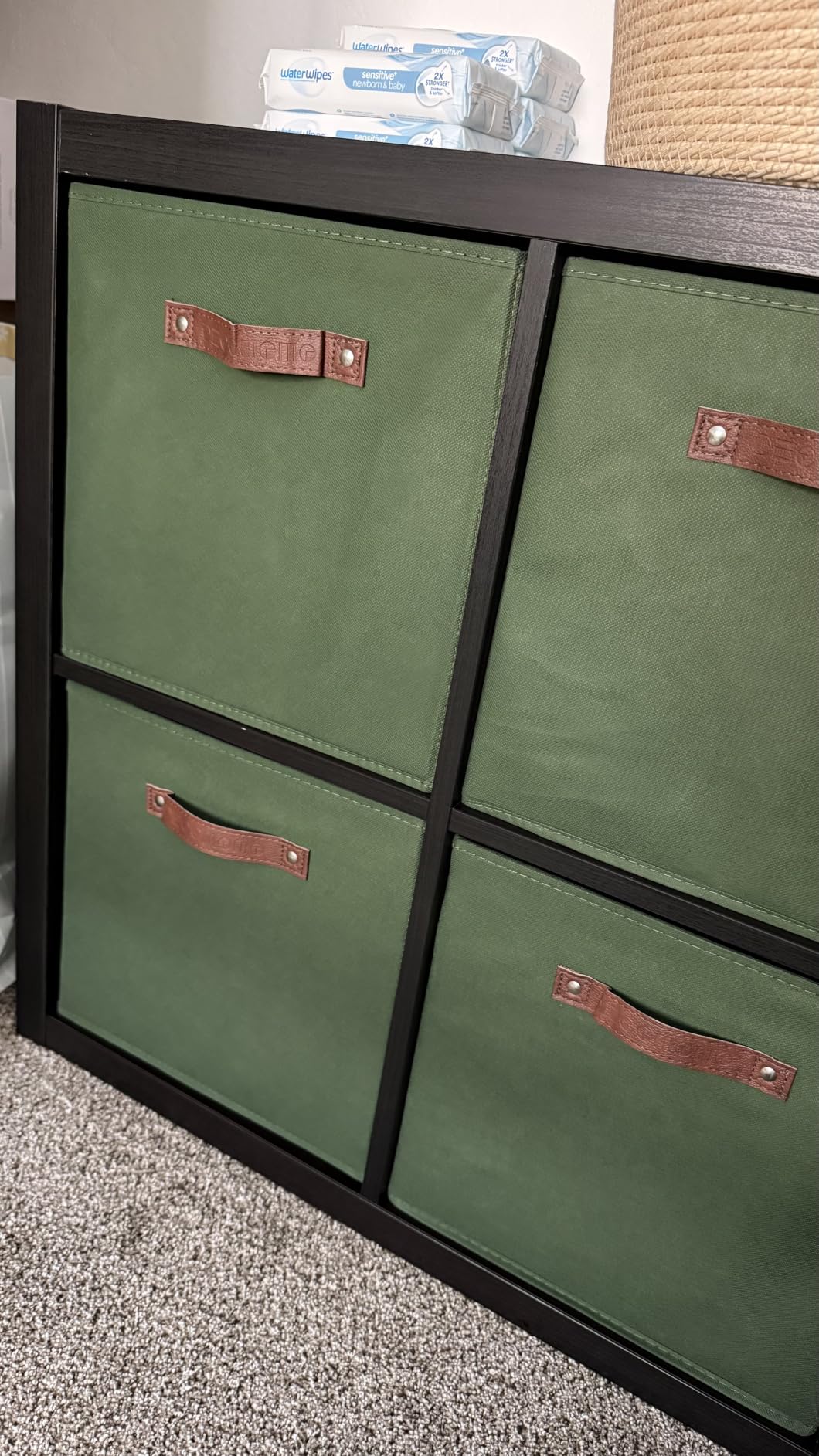 DECOMOMO Storage Bins, Cube Storage Bin with Labels | 10.5