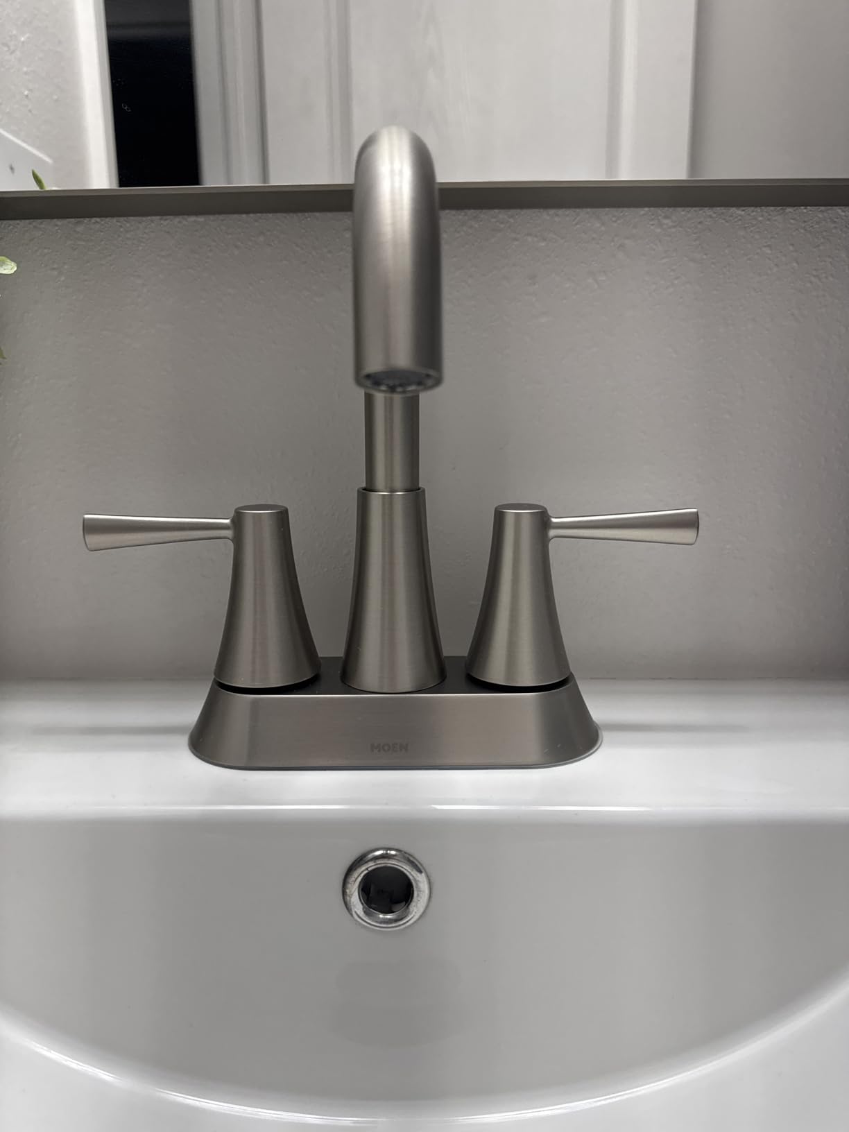 Moen 84022SRN Ronan 2-Handle Centerset Bath Faucet, Spot Resist Nickel customer photo 2