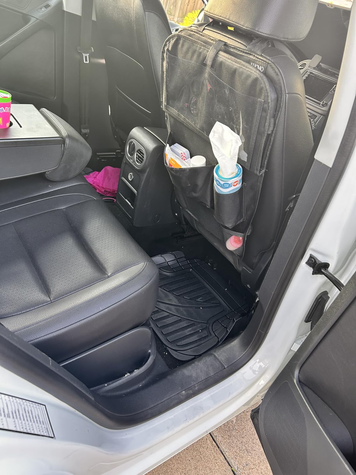 LUCMO Car Backseat Organizer with Foldable Tablet Holder, Black customer photo 2