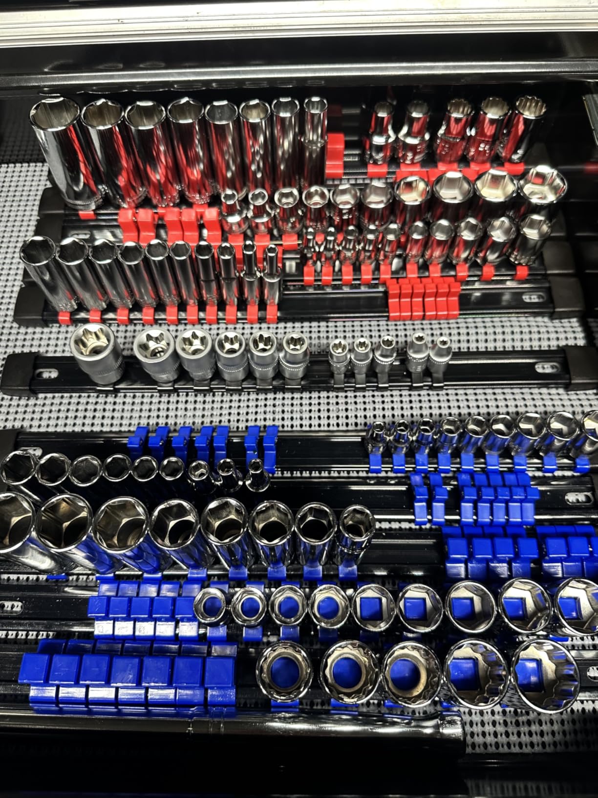 AMM 9PCS Socket organizer, 1/4