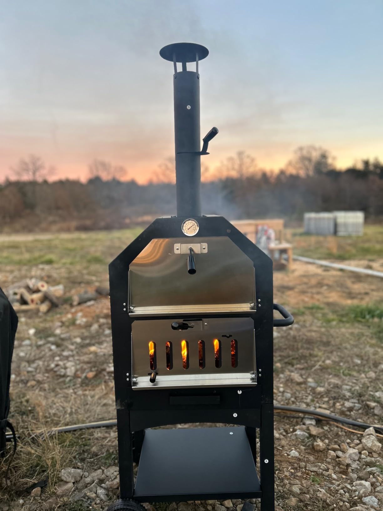 Outdoor Wood-Fired Pizza Oven Patio Pizza Maker for Backyard customer photo 2