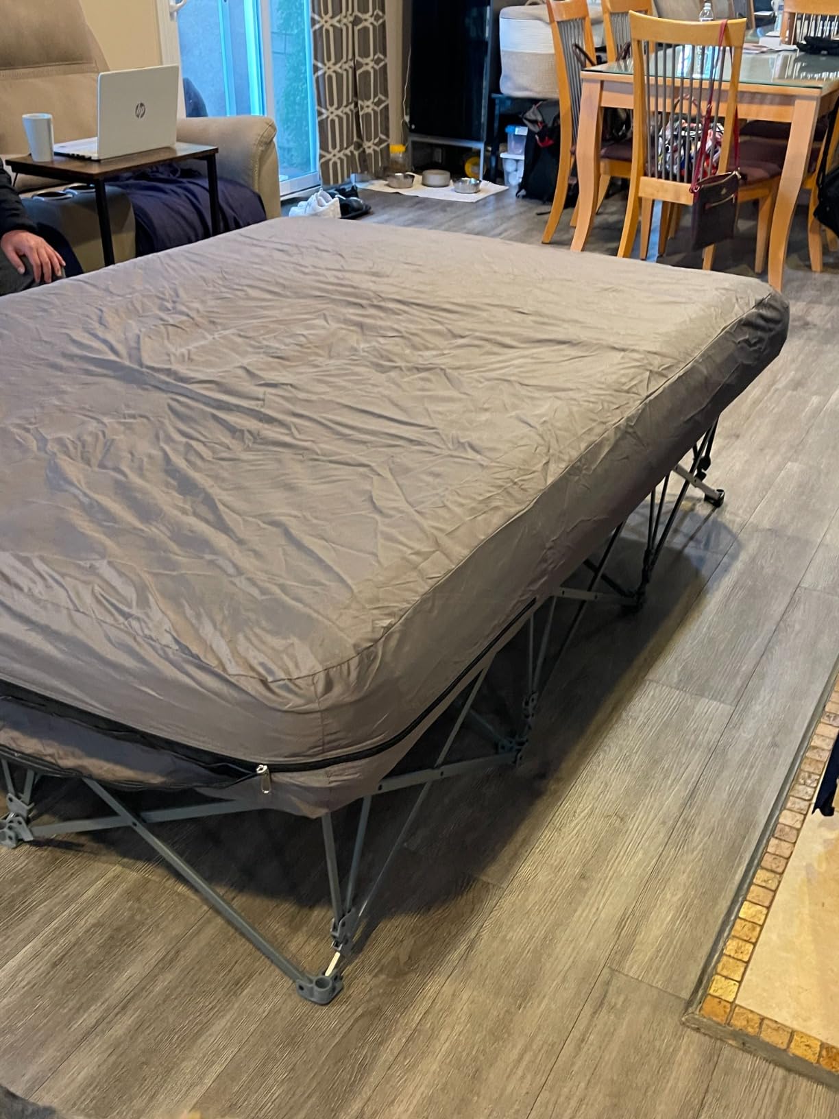 KAMPKEEPER Camping Cot for Adults with Air Mattress, No Air Pump | Air pump not included. Includes an inflatable mattress and carry bag for camping, travel, and beach trips customer photo 2