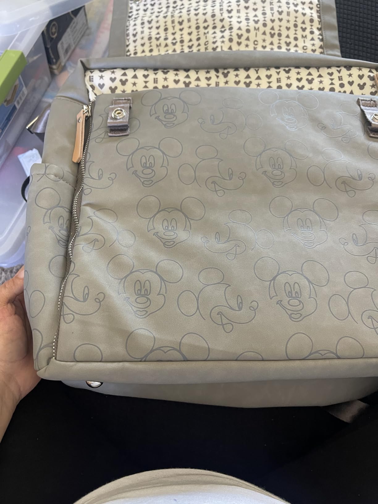 Petunia Pickle Bottom Boxy Backpack, Diaper Bag, Stylish Baby Bag, Spacious Backpack, On-The-Go Moms, Brioche customer photo 1