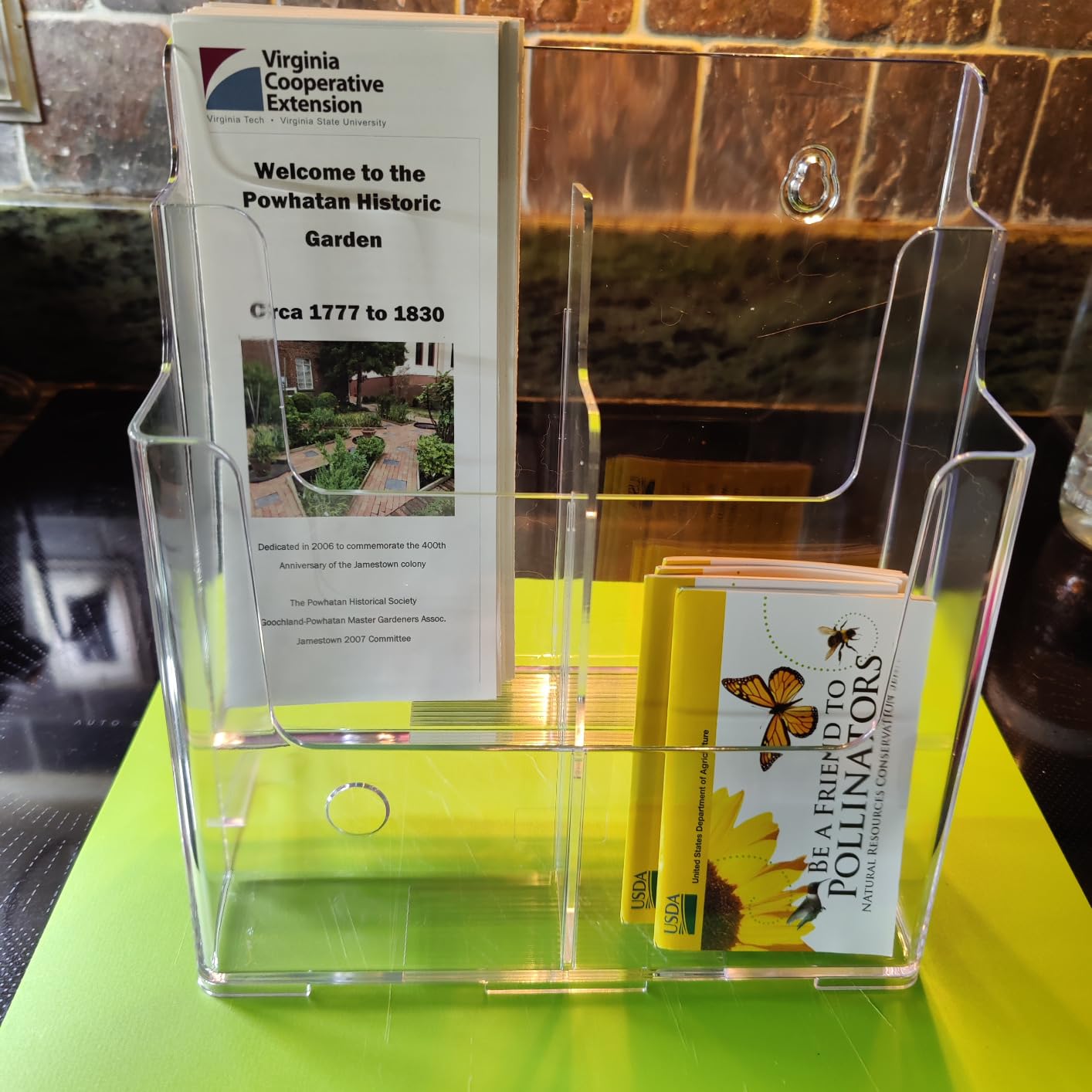 FUCDTEFC Acrylic Brochure Holder 8.5x11, Clear 3 Tier Magazine Holder Brochure Display Stand with Removable Divider for 4 x9 Inch Literature Pamphlet Flyer Holder for Wall Mount or Countertop customer photo 2