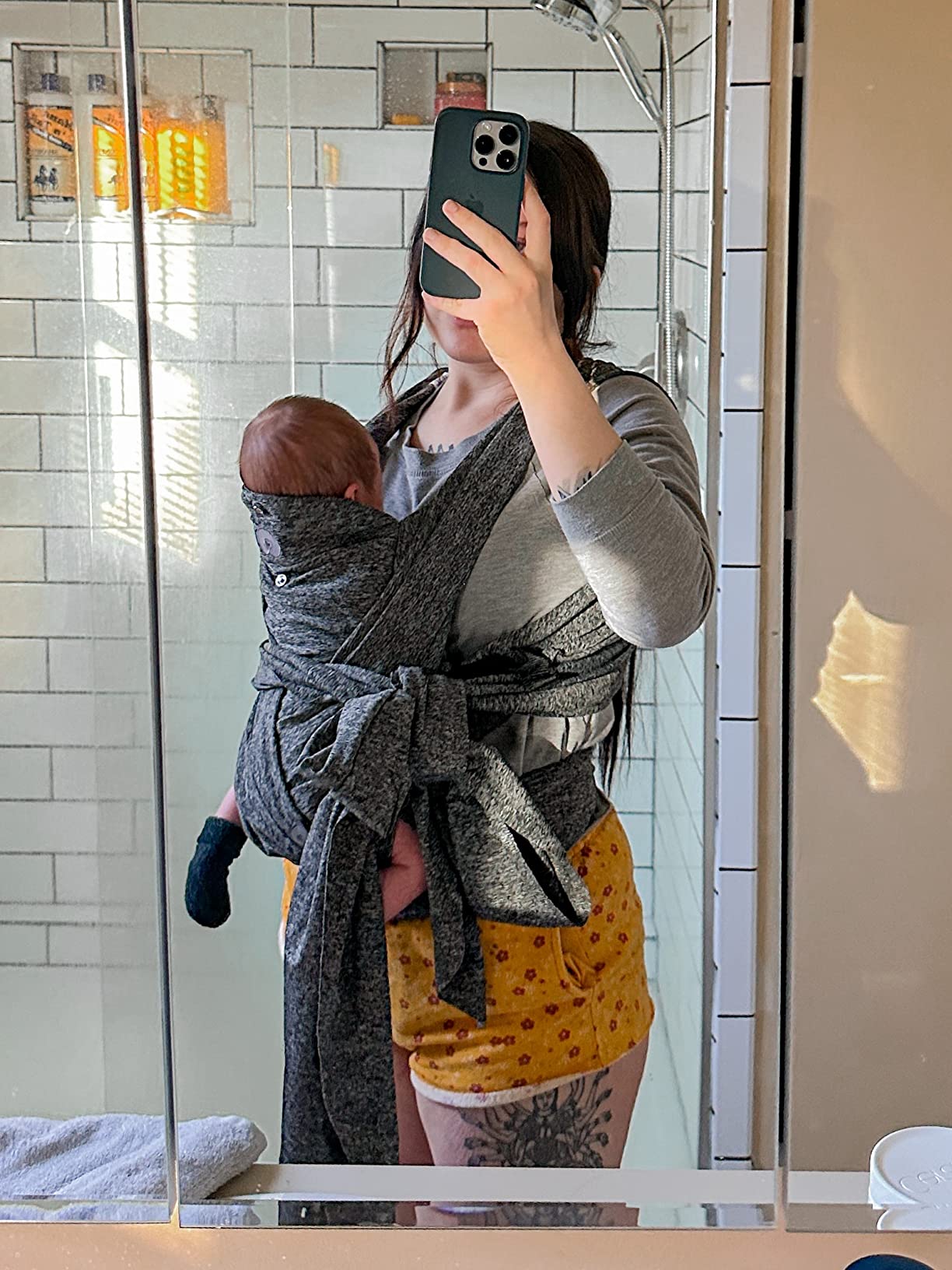Boppy ComfyFit Adjust Baby Carrier, Secure Hybrid Wrap, Newborn to Toddler customer photo 2