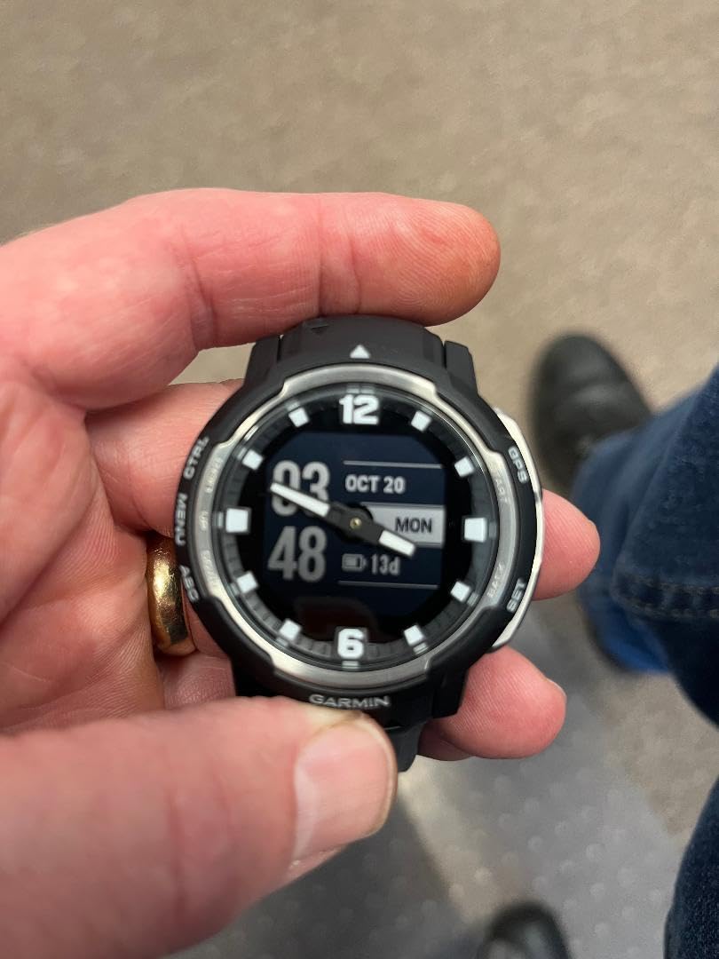 Garmin Instinct Crossover, Hybrid Smartwatch, 45mm, Black | Thermal & Shock Resistant, Long Battery Life, Accurate Analog Timekeeping, Built-In Sports Apps, Smart Notifications customer photo 1