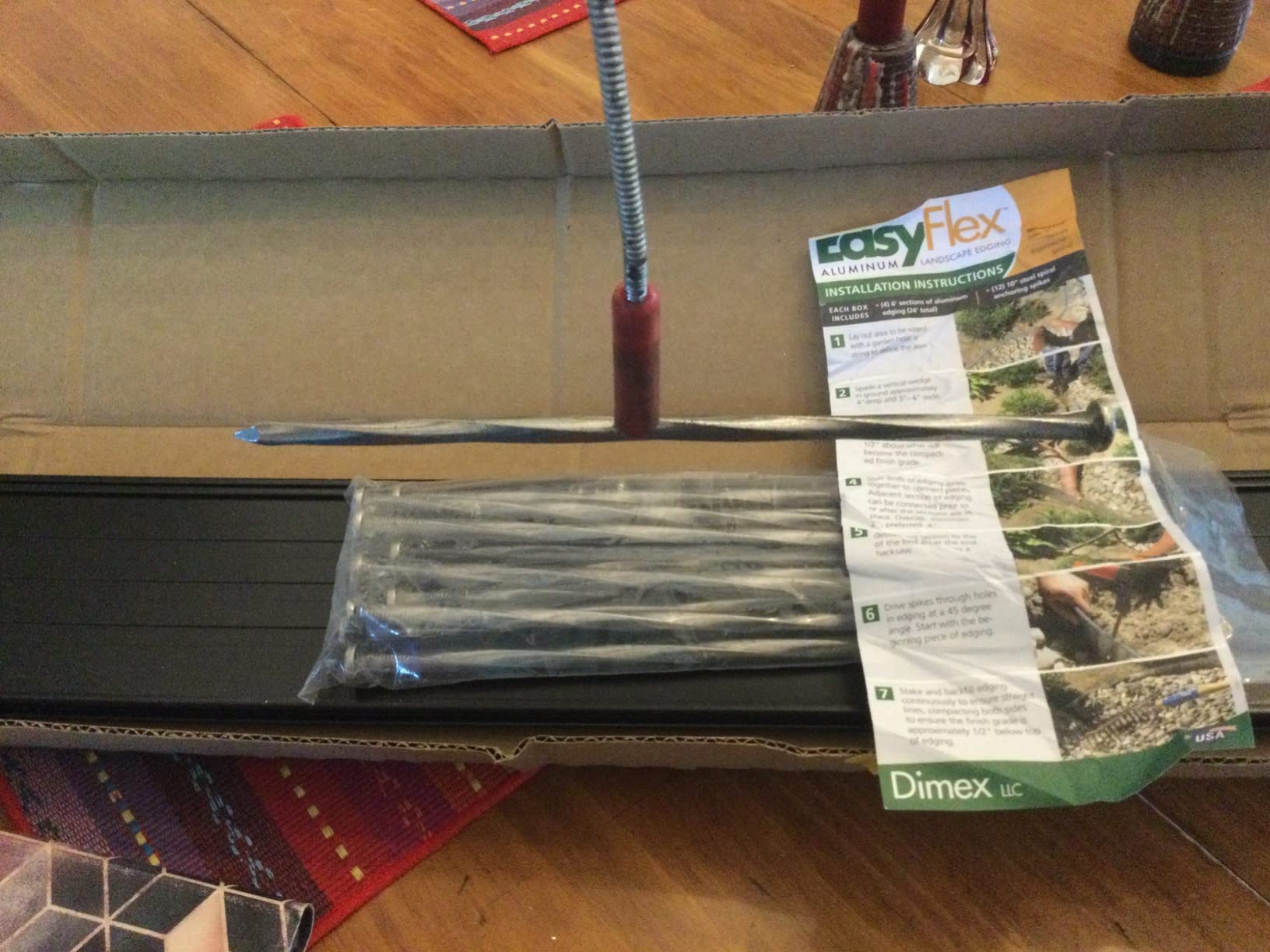 EasyFlex Aluminum Landscape Edging Project Kit, 8 Metal Garden Edging Pieces with Spikes, 48 feet, Black (1806BK-48C) customer photo 2