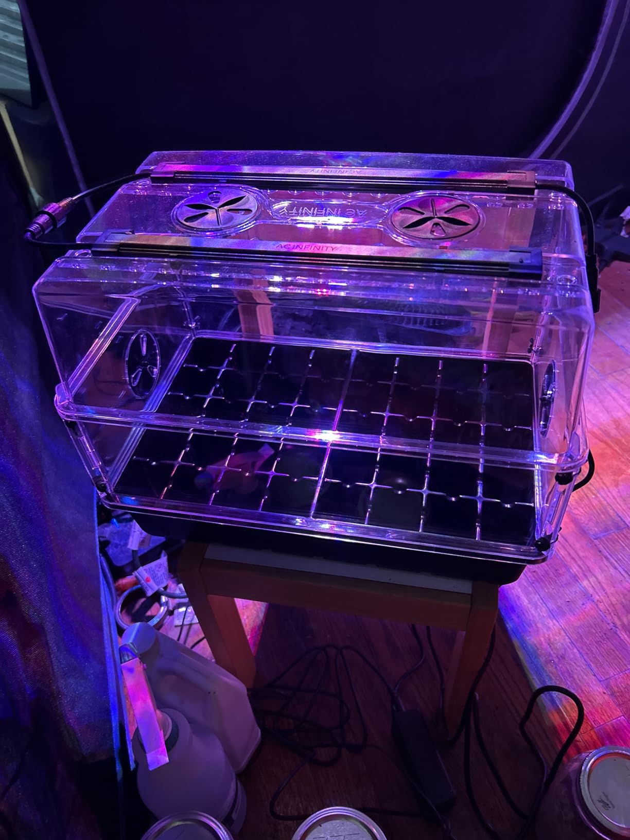 AC Infinity Heavy-Duty Humidity Dome 5x8 Germination Kit | Full Spectrum LED Grow Light Bars w/ Samsung LM301H EVO LEDs, Heat Mat, 3 mm Dome, Trays, Vented Panels, for Seed Starting customer photo 2