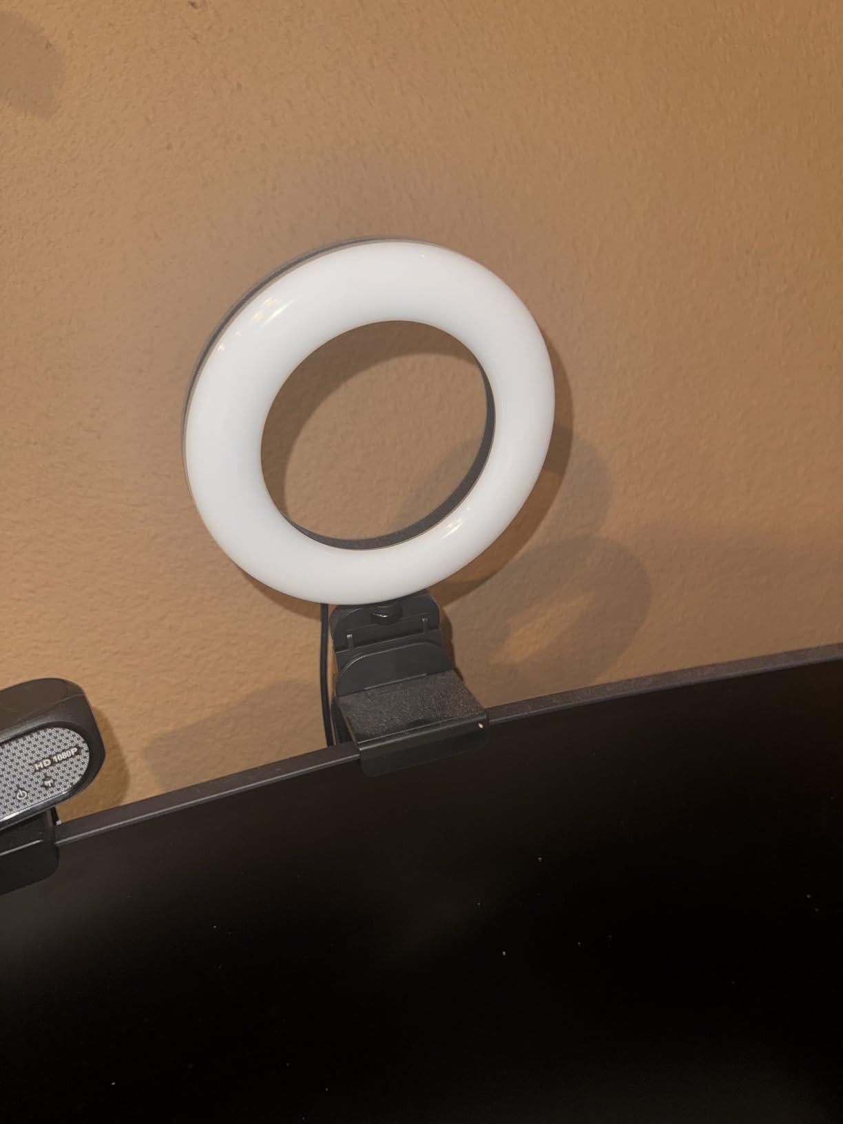 Evershop Ring Light for Laptop Desk Clip On, Small Computer Video Conference Lighting with Stand for Phone/Webcam/Monitor, 5