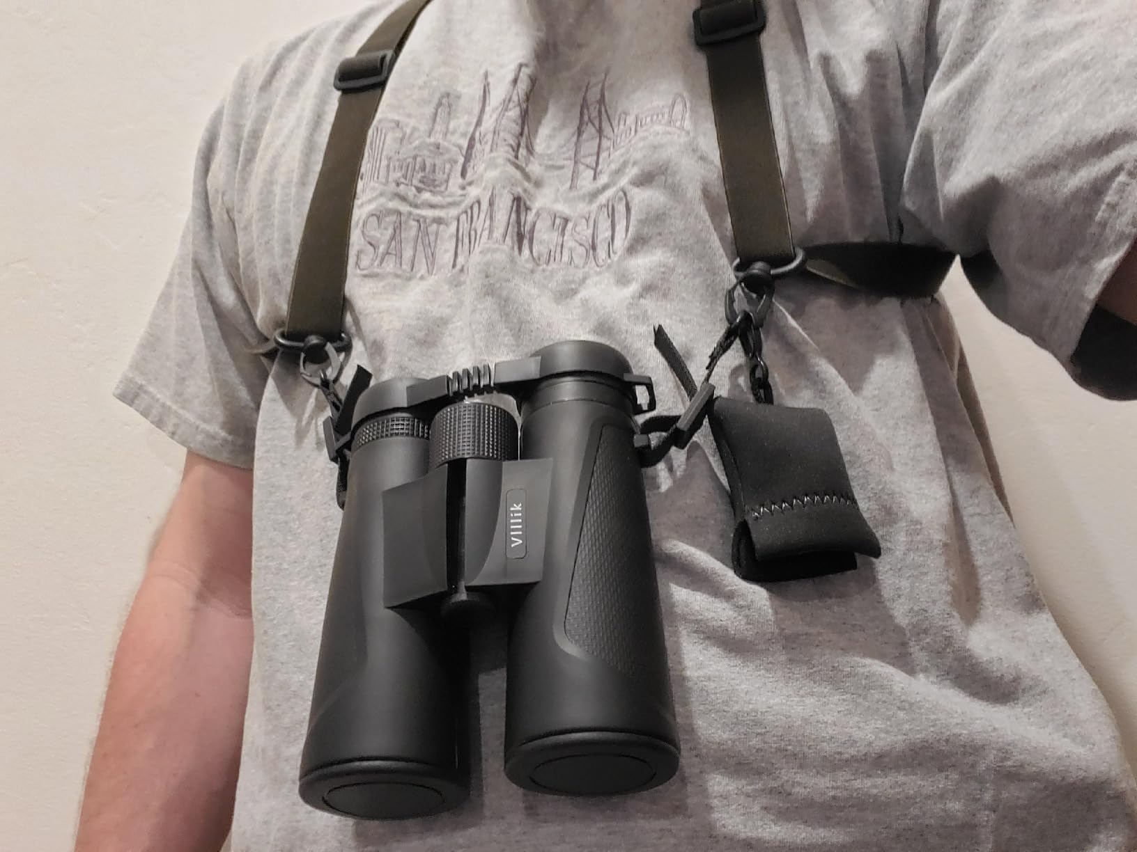GAIARENA Binocular Harness - Adjustable Binocular Strap for Hunting, Hiking & Birding - Includes Lens Cleaning Cloth - Camo customer photo 2