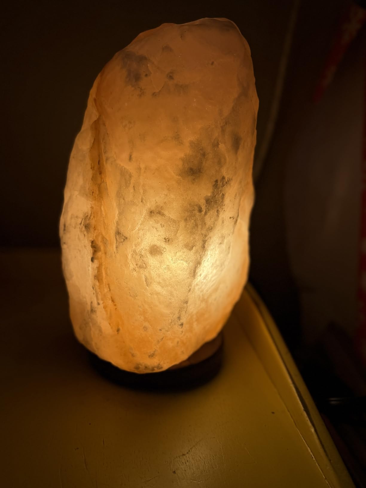 Himalayan Secrets Large Natural Pink Salt Lamp with Wood Base 25-30 lbs customer photo 1