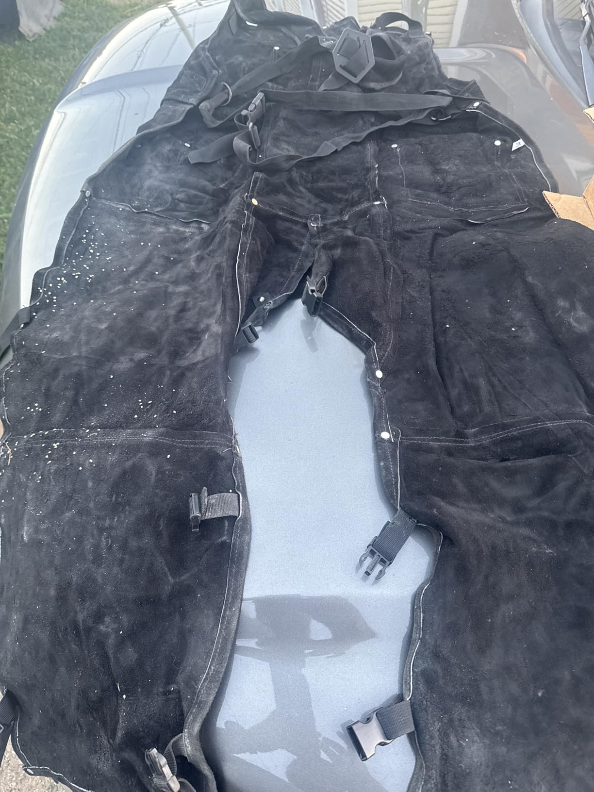 Leather Welding Apron Split Leg for Men and Women,Heavy Duty Cowhide Leather Welding Pants-Forging Apron customer photo 2
