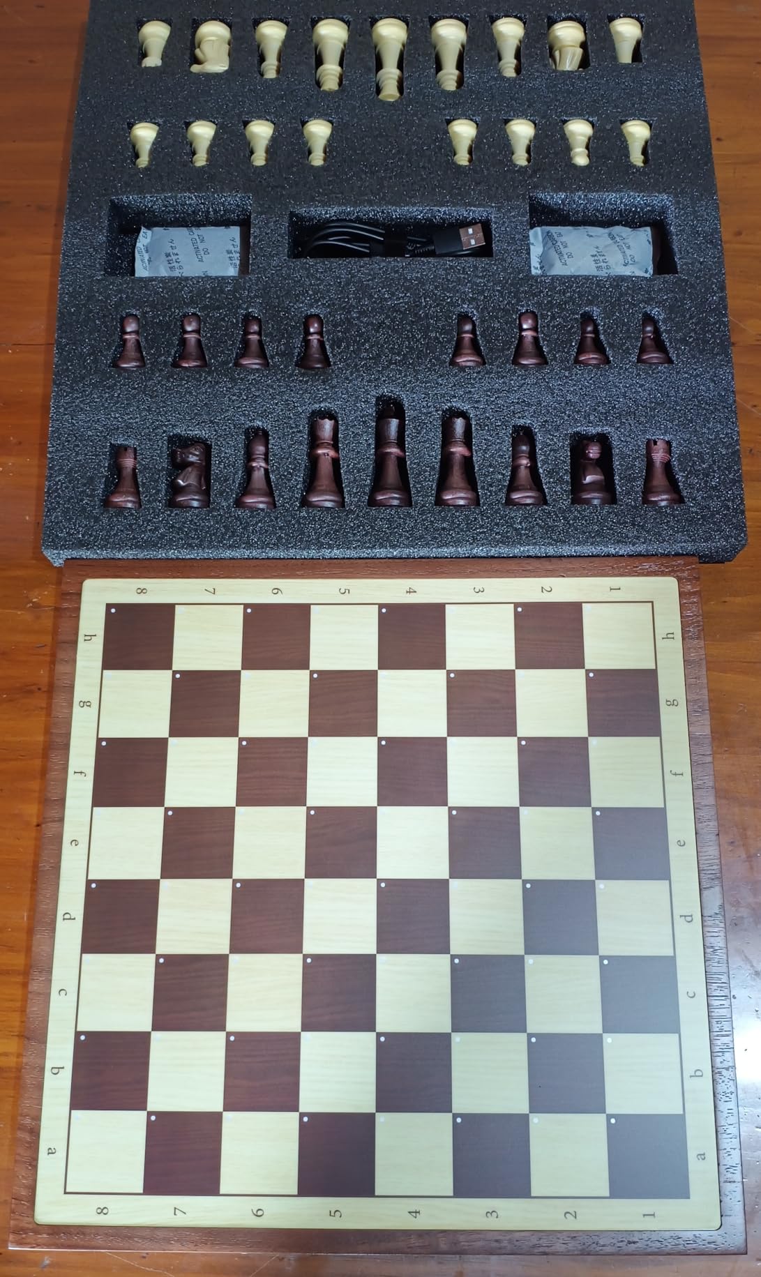 Chessnut Air Electronic Chess Board with AI — Handcrafted Wooden Board, LED Indicators, Adaptive Difficulty, Full Piece Recognition — Play Online on Major Chess Platforms customer photo 1