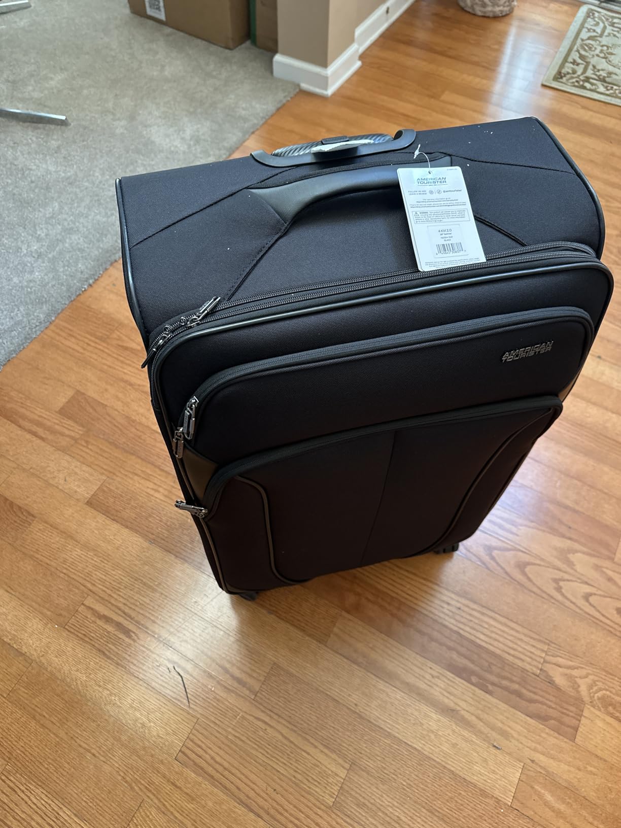American Tourister 4 KIX 2.0 Expandable Softside Luggage with Spinner Wheels, 20 SPINNER, CLASSIC BLUE customer photo 2