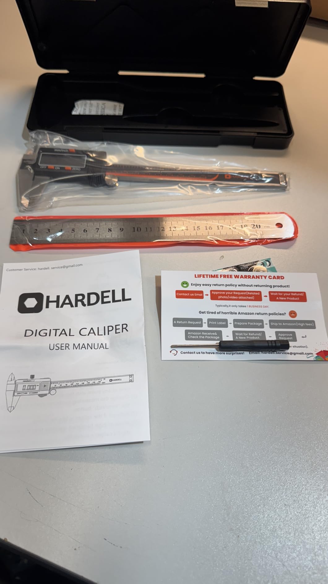 HARDELL Digital Caliper 6 Inch, Caliper Measuring Tool with Large LCD | Stainless Micrometer Calipers, Inch/mm Conversion, 4 Modes, Auto-Off and Sturdy Case. For DIY, 3D Printing and Jewelry customer photo 1