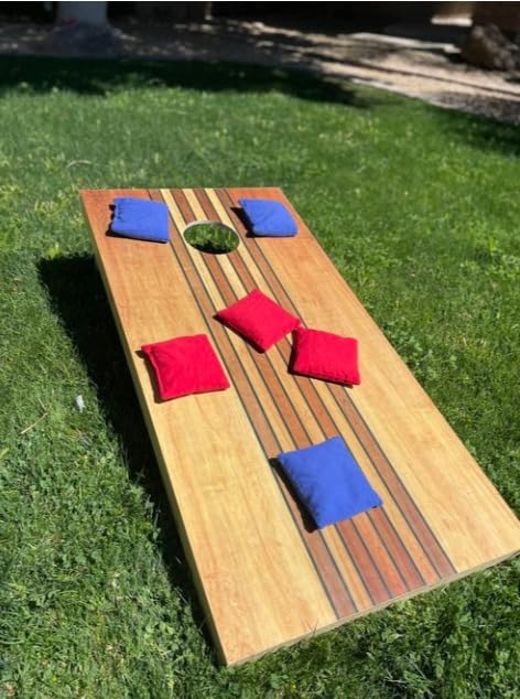 Tailgating Pros Cornhole Boards 4x2 Official Regulation Size – Wooden Design Cornhole Game Set with 8 Bean Bags, Carrying Case & Tote – Outdoor Tailgate Yard Game customer photo 2