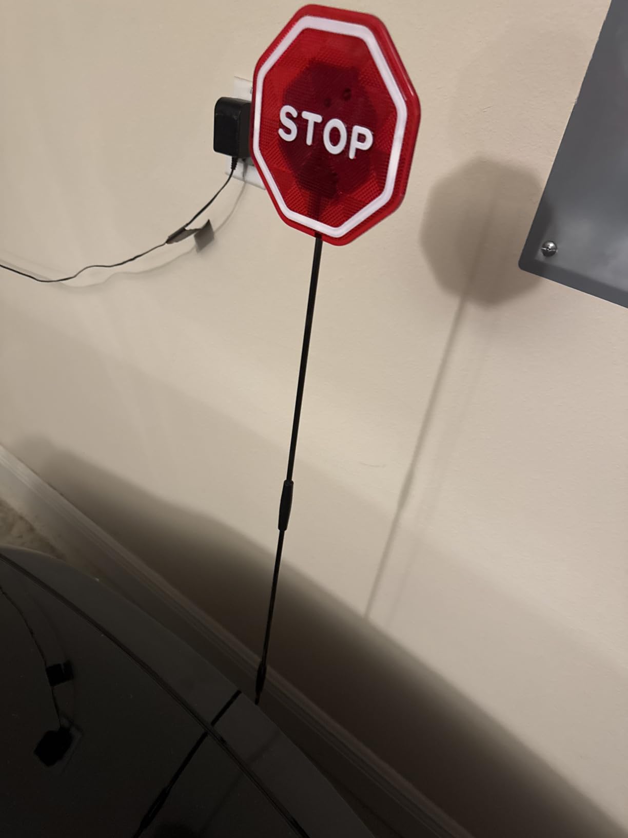 LED Light Parking Stop Sign, Smart Parking LED Garage Flashing Warning Stop Sign customer photo 2