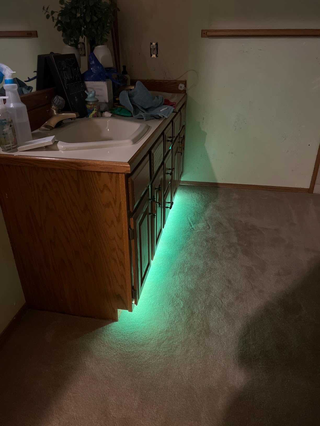 MATICOD Motion Sensor Light Indoor Under Bed Lights Under Cabinet Lights, Motion Activated Led Light Strip for Bedroom,Warm White LED Closet Light Motion Sensored Under Cabinet Lighting NO APP customer photo 2