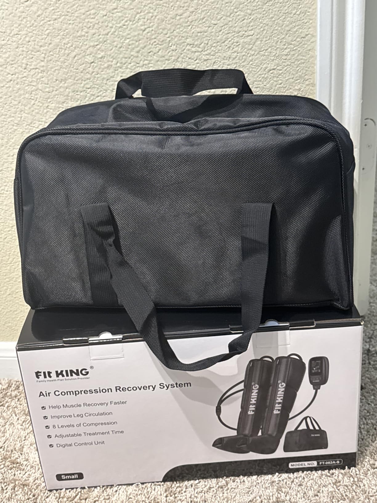 FIT KING Air Compression Recovery System, Full Leg Massager Boots (Large) customer photo 2