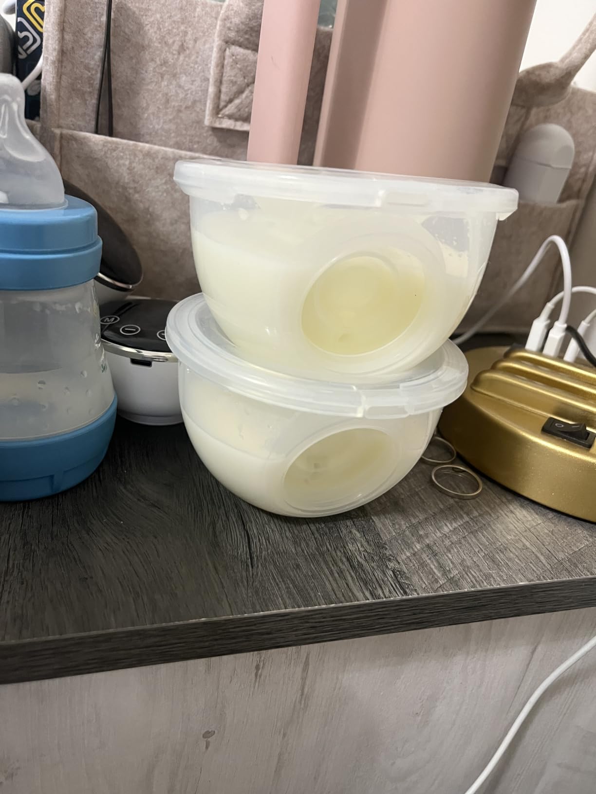 NaNaLazy Wearable Breast Pump Hands Free of Longer Battery Life & LED Display, Portable Electric Breast Pump with 3 Modes & 9 Levels & Low Noise, 24 mm Flange, 2 Pcs Pink customer photo 2