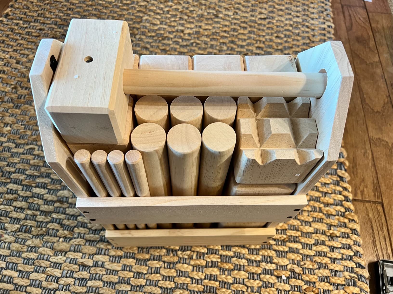 Swooc Games - Kubb Yard Game Set - Premium Hardwood Viking Chess Set w/Wood Crate - for Adults & Kids - Backyard Size Kubb Game - for Kuub Tournaments with Friends - Viking Game - Kuube Outdoor Game customer photo 1
